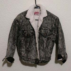 Vintage Levi's Acidwash Sherpa Bottoned Jean Jacket